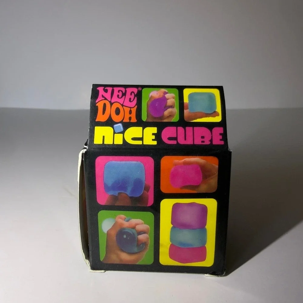 NeeDoh Nice Cube Super Solid Squish Fidget Toy Pink